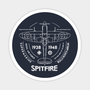 Vintage RAF Spitfire WW2 Fighter Plane Magnet